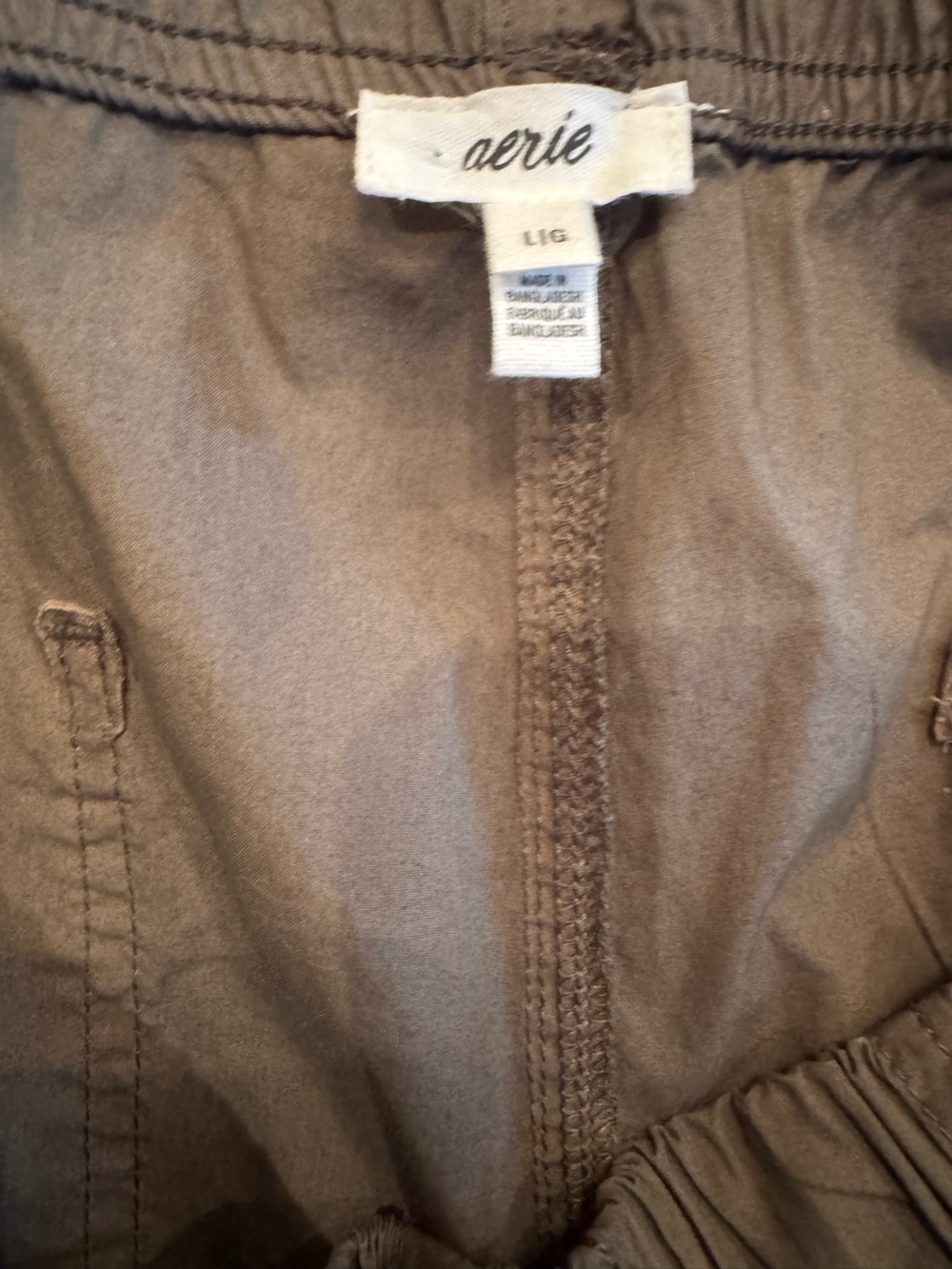aerie Olive Green Wide Leg Pants - Picture 3 of 5